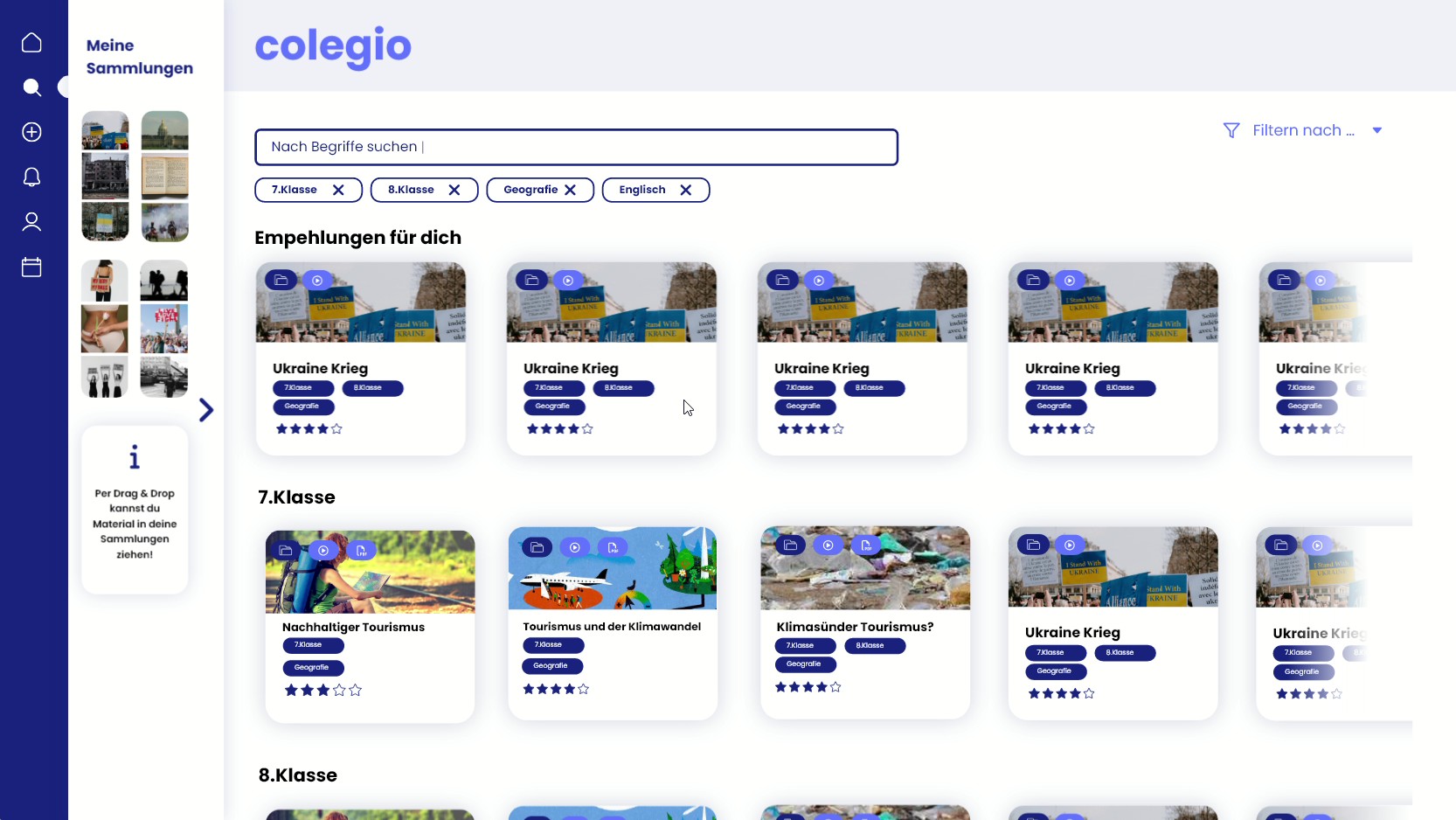 Colegio - Crowdsourcing platform UI/UX design for teachers to share teaching materials