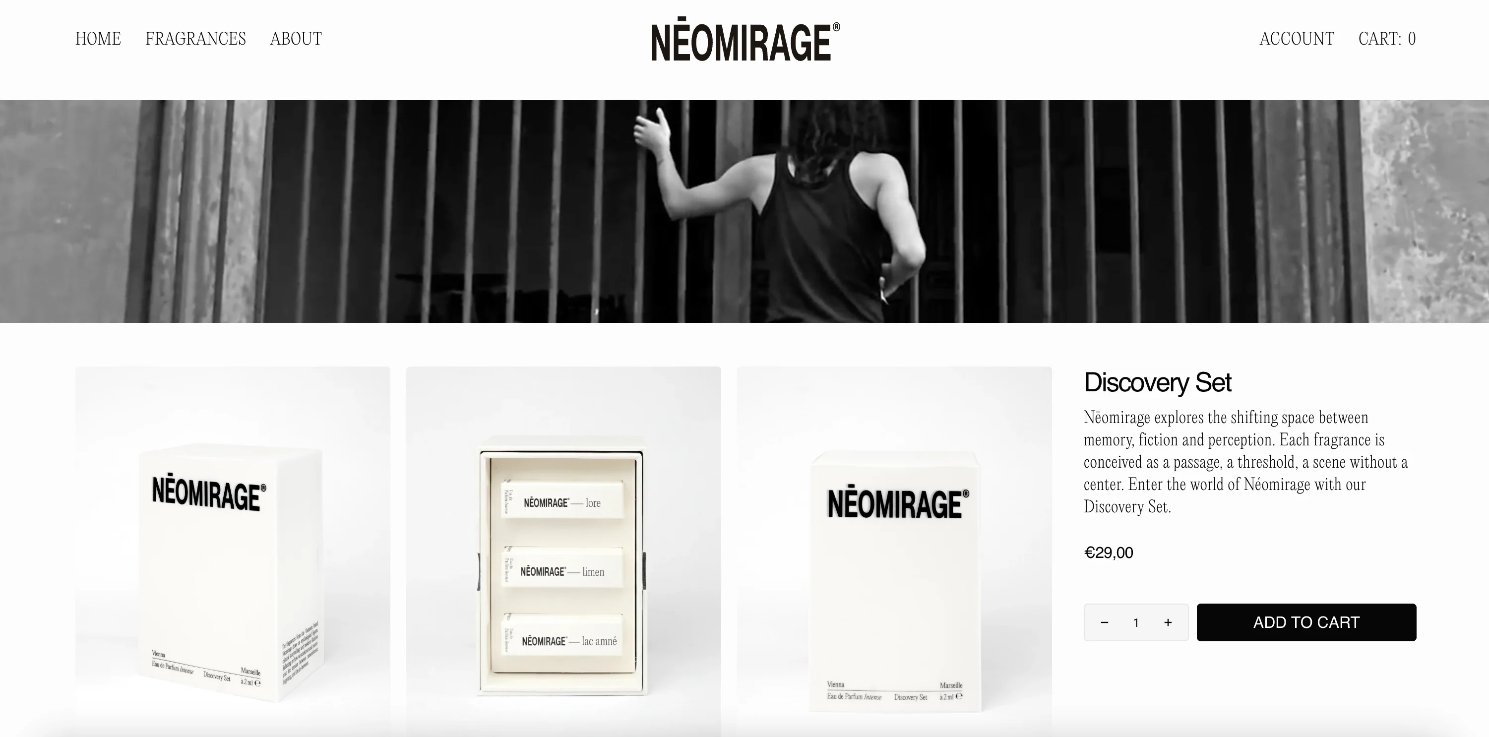Neomirage - Contemporary niche fragrance house e-commerce website on Shopify