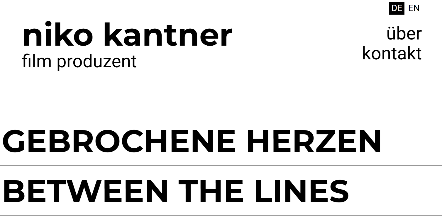 Niko Kantner - Personal portfolio website design and development